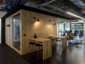 办公室实木地板装潢效果图片