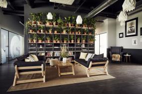 2018年办公室实木地板装修效果图