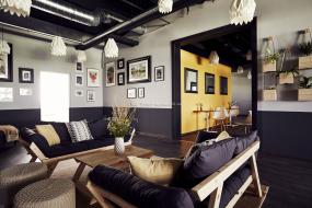 2018办公室实木地板装修效果图