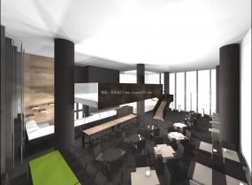 高端面包店装修图片