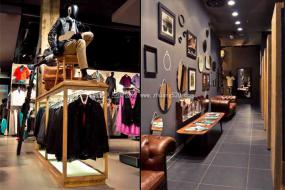 品牌男装店装修实景图图片