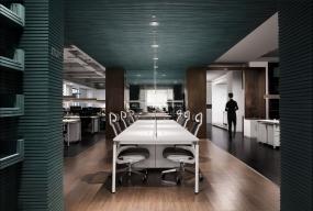 写字楼木地板装潢设计效果图片