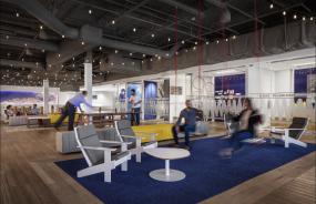 办公室强化木地板设计装修效果图片