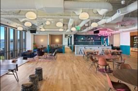 2018年办公室强化木地板装修效果图