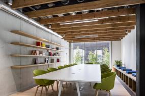 办公室强化木地板装饰装修图片