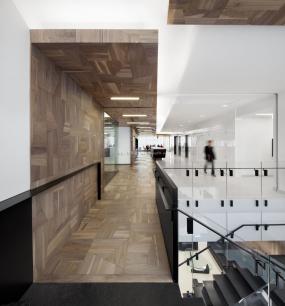 办公室强化木地板装修装潢效果图