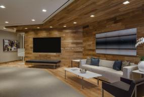 办公室强化木地板设计装饰图片