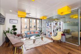 办公室强化木地板装修高清图片大全