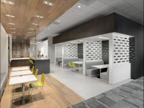 高档办公室复合木地板装修效果图大全