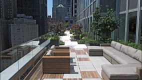 办公室户外休闲区装修实物图片