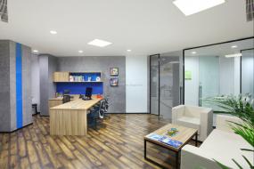 办公室复合木地板装修效果图