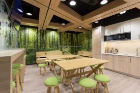 专业办公室复合木地板装修设计图片