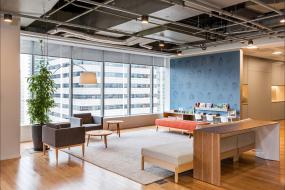 高档办公室复合木地板装修效果图