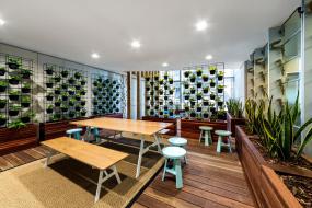 办公室复合木地板装饰设计效果图