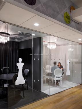 办公室强化复合木地板装饰效果图大全