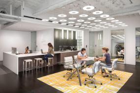 高档办公室多层木地板装修效果图大全