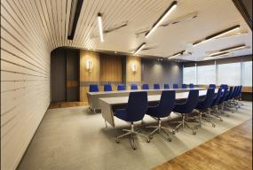 办公室多层木地板设计装饰图