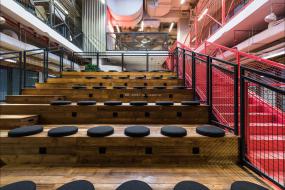 办公室强化复合木地板装饰设计效果图