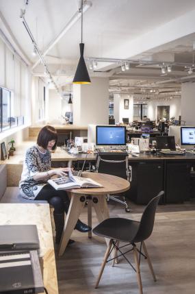 办公室复合实木地板设计装修效果图