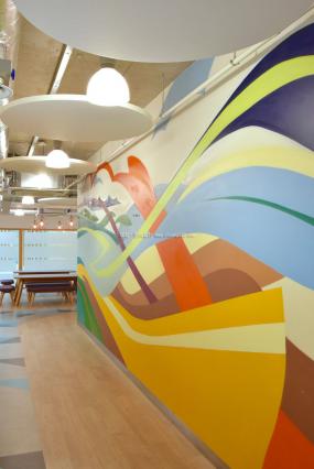 高档办公室环保强化木地板装修效果图大全