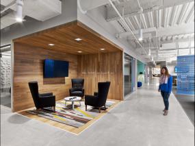 办公室环保强化木地板设计装潢图片