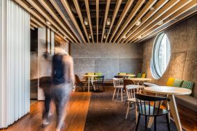 办公室瓷砖木地板装修方案效果图