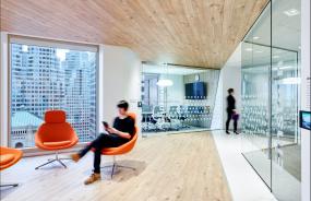 办公室橡木地板设计装修图片