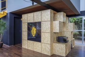 办公室仿木地板瓷砖装饰图片