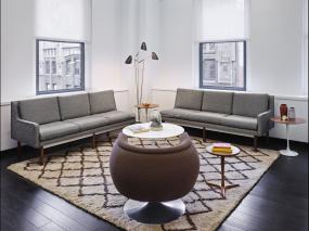 办公室橡木地板设计装饰图