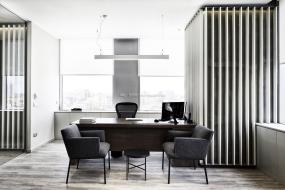 办公室仿木地板瓷砖设计效果图