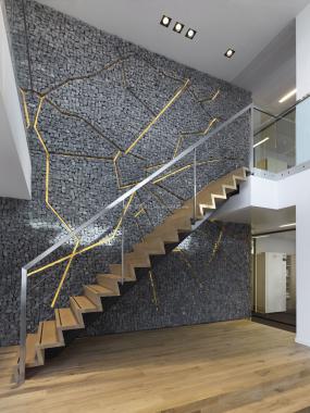 办公室仿木地板瓷砖装修实景图图片