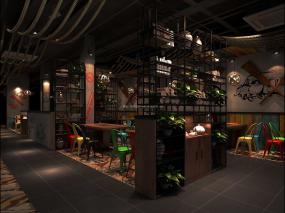 高档主题特色餐厅装修效果图