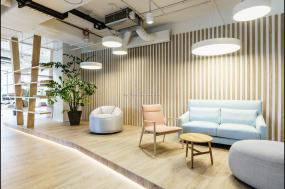 办公室仿木地板瓷砖装修效果图片