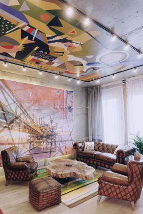 办公室多层复合木地板装修效果图片