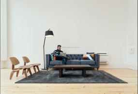 最新办公室多层复合木地板装饰实景图