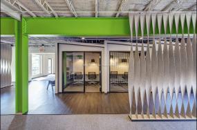 办公室多层复合木地板装潢设计效果图片