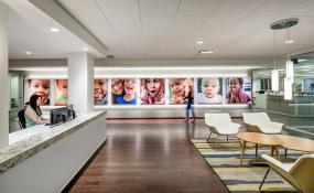 最新办公室多层复合木地板设计装饰效果图