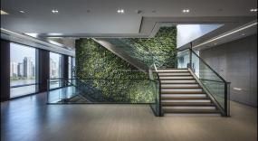 办公室竹木地板装饰设计效果图片