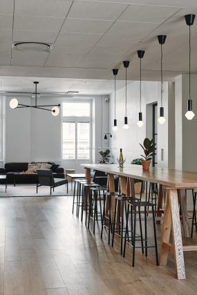 办公室竹木地板装修设计效果图