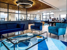 办公室竹木地板装潢效果图片