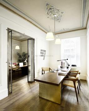 办公室木地板颜色装修实景图图片大全