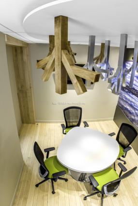 高档办公室木地板材质装修效果图大全