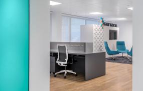 办公室生态木地板装修设计图片