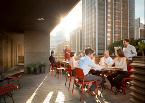 办公室生态木地板设计装潢图片