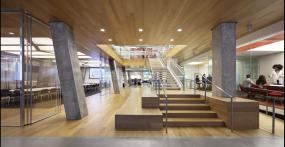 办公室生态木地板设计装饰图片