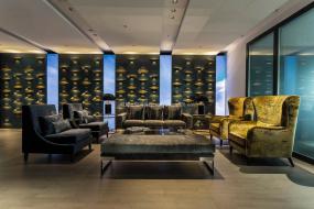 高端办公室木地板材质装修效果图