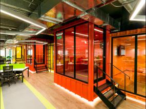 办公室木地板材质装修实物图片