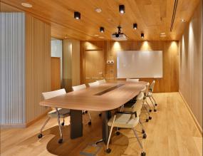 办公室生态木地板装修设计效果图片