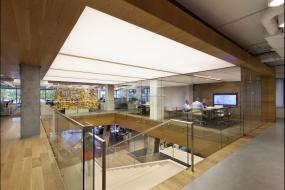 办公室生态木地板设计装饰图