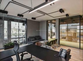 办公室进口木地板装修方案效果图